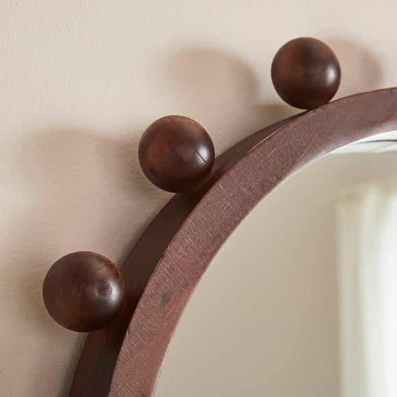 Brooke Bobble Lozenge Oval Full Length Wall Mirror