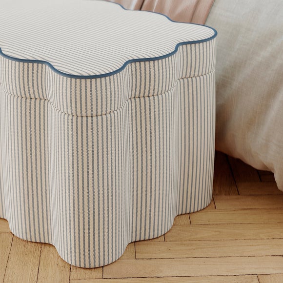 Wavie Tiny Stripe Storage Ottoman, product image 5