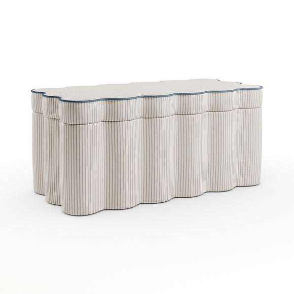 Wavie Tiny Stripe Storage Ottoman, product image 6