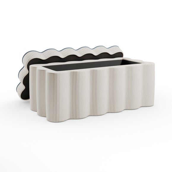 Wavie Tiny Stripe Storage Ottoman, product image 7