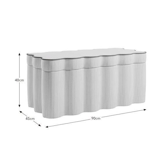 Wavie Tiny Stripe Storage Ottoman, product image 8