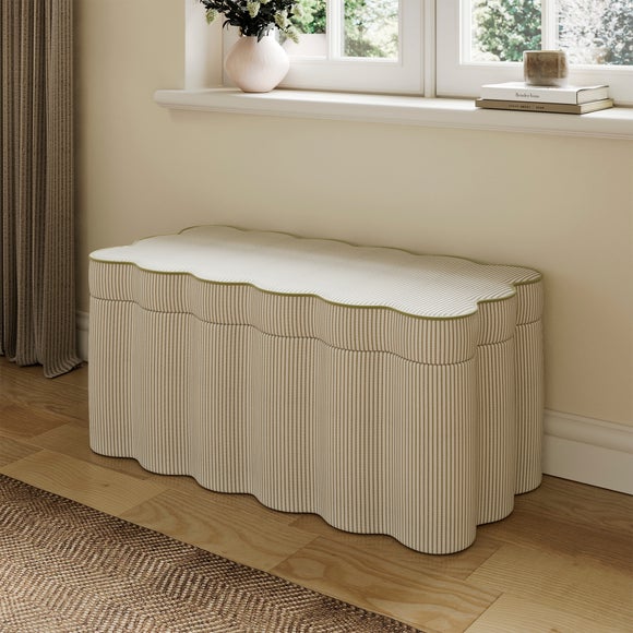Wavie Tiny Stripe Storage Ottoman, product image 9