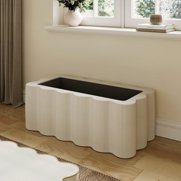 Wavie Tiny Stripe Storage Ottoman, product image 10
