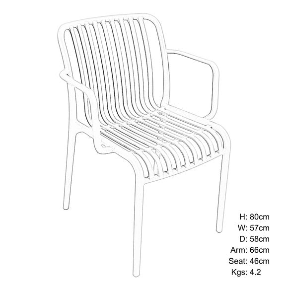 Bergen Round Bistro Table with 2 Alma Armchairs, product image 12