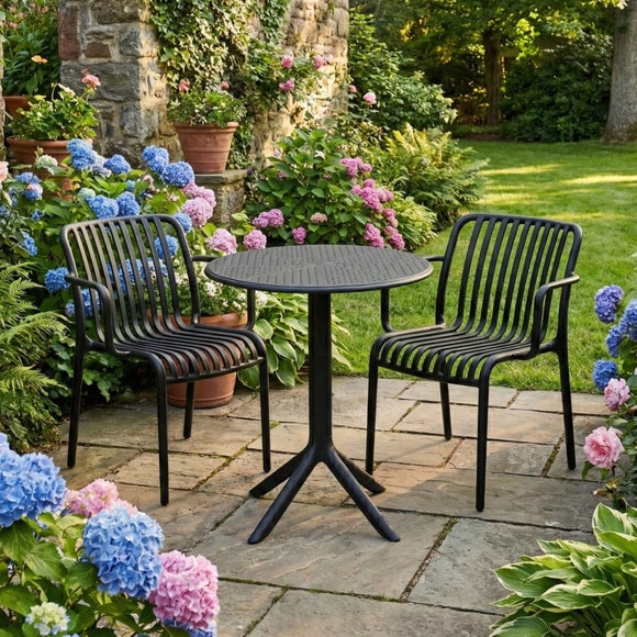 Bergen Round Bistro Table with 2 Alma Armchairs, product image 1