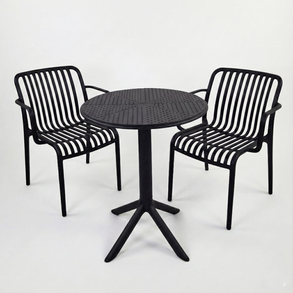 Bergen Round Bistro Table with 2 Alma Armchairs, product image 2