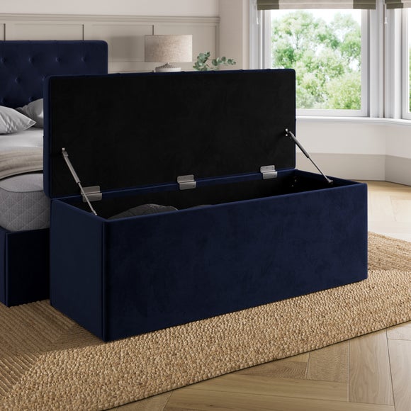 Emberly Velvet End of Bed Storage Ottoman, product image 10