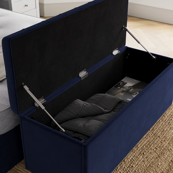 Emberly Velvet End of Bed Storage Ottoman, product image 11