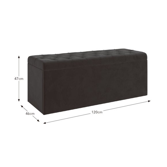 Emberly Velvet End of Bed Storage Ottoman, product image 16