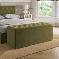 Emberly Velvet End of Bed Storage Ottoman, product image 1