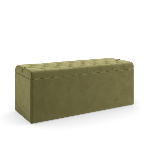 Emberly Velvet End of Bed Storage Ottoman, product image 6