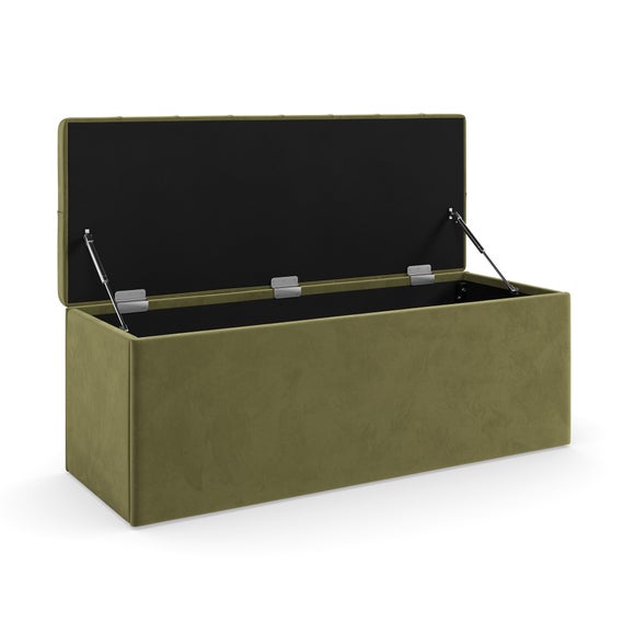 Emberly Velvet End of Bed Storage Ottoman, product image 7