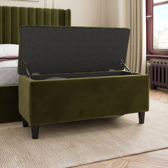 Alara End of Bed Storage Ottoman, Velvet, product image 2
