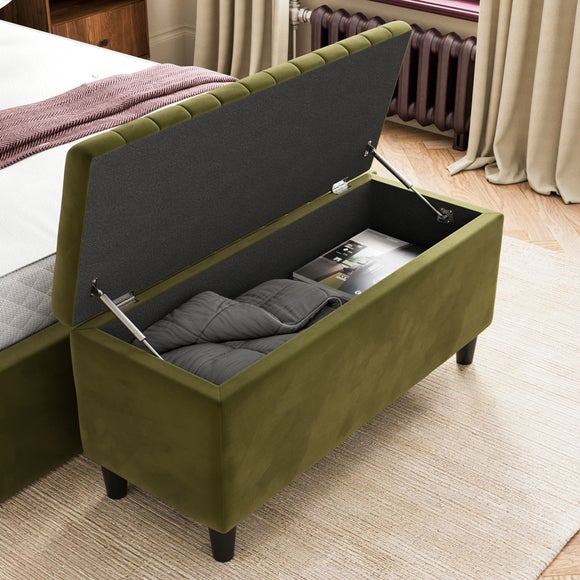 Alara End of Bed Storage Ottoman, Velvet, product image 3