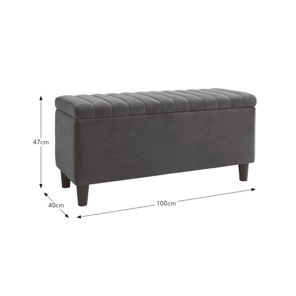 Alara End of Bed Storage Ottoman, Velvet, product image 7
