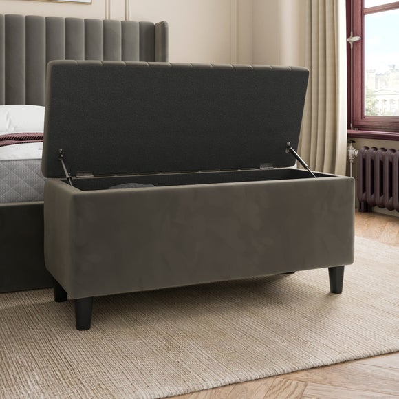 Alara End of Bed Storage Ottoman, Velvet, product image 16