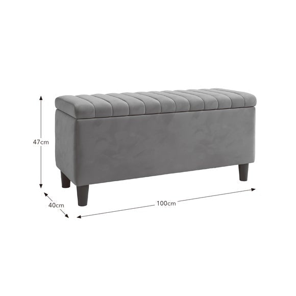 Alara End of Bed Storage Ottoman, Velvet, product image 21