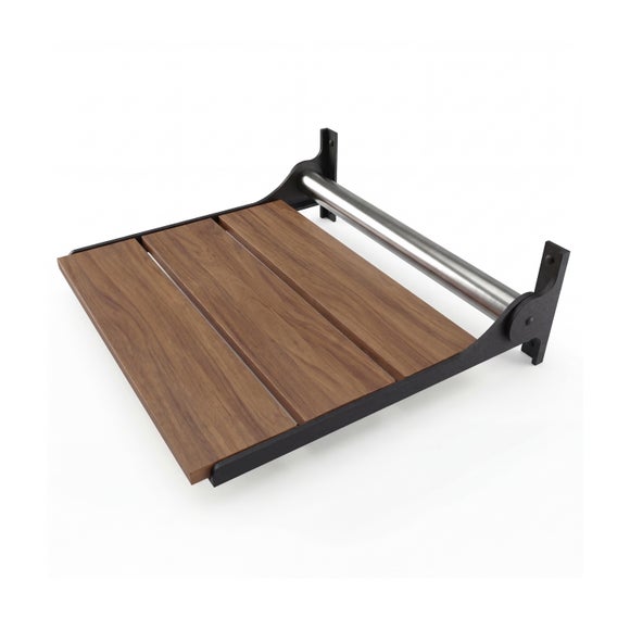 Invisible Creations Wooden Slatted Shower Seat