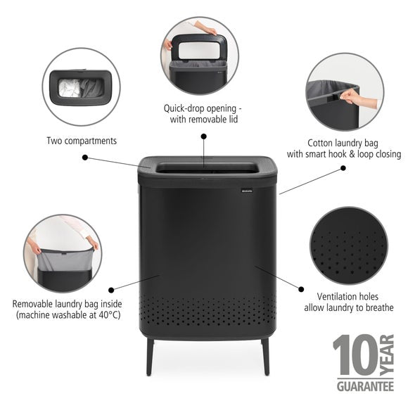 Brabantia Bo Laundry Bin Hi 2x45L, product image 7