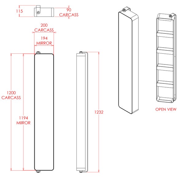 Return - Croydex Arun Large Bathroom Wall Cabinet