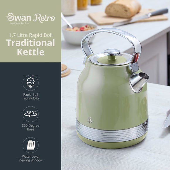 Swan Retro 1.7L Kettle 2 Slice Toaster & 20L Microwave Set, product image 2