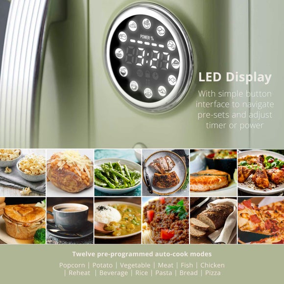Swan Retro 1.7L Kettle 2 Slice Toaster & 20L Microwave Set, product image 7