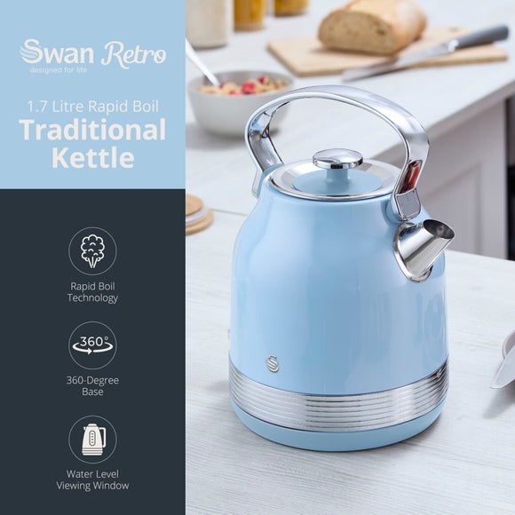 Swan Retro 1.7L Kettle 2 Slice Toaster & 20L Microwave Set, product image 12