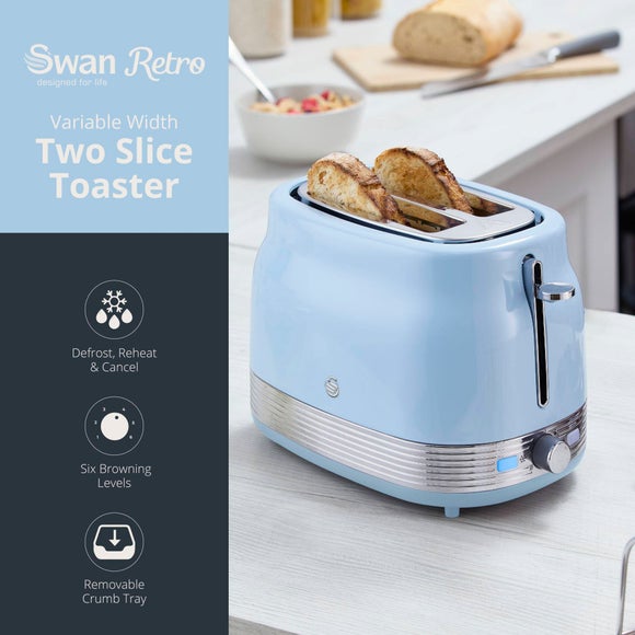 Swan Retro 1.7L Kettle 2 Slice Toaster & 20L Microwave Set, product image 18