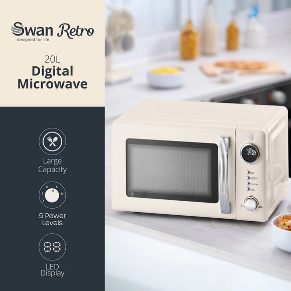 Swan Retro 1.7L Kettle 2 Slice Toaster & 20L Microwave Set, product image 35