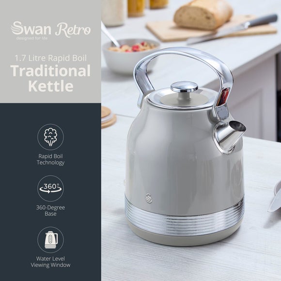 Swan Retro 1.7L Kettle 2 Slice Toaster & 20L Microwave Set, product image 22