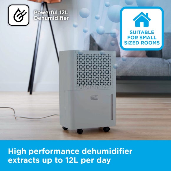 Black & Decker 12L Smart Dehumidifier and Ionizer