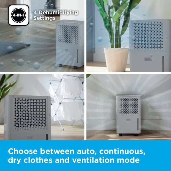 Black & Decker 12L Smart Dehumidifier and Ionizer