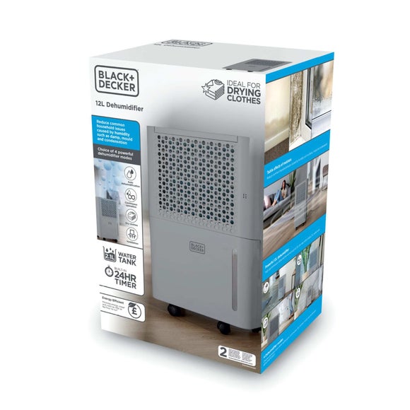 Black & Decker 12L Smart Dehumidifier and Ionizer