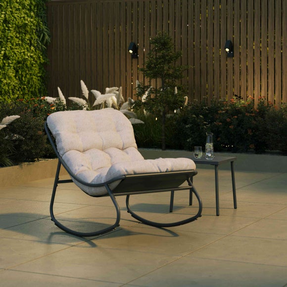 Porto Steel Rocking Chair with Cushions
