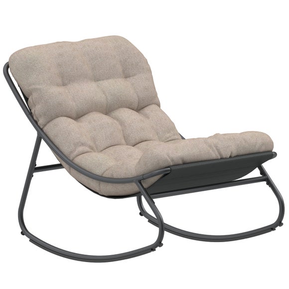 Porto Steel Rocking Chair with Cushions